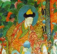 Lhabsang Khan, Wandbild aus dem Sera-Kloster